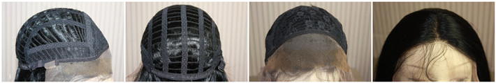 lace front wig with mache weft back