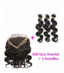360 lace frontal with 3 wefts Brazilian virgin body wave