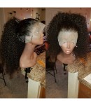 Tonda-Pre plucked Brazilian virgin kinky curly full lace wig