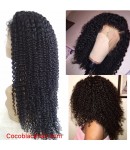 Alba-Indian virgin human hair jerry curl full lace wig 