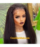 Lucy06-Wear and Go Wig Virgin Human Hair Pre Cut HD Lace Wig kinky straight