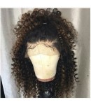 Sarah-Brazilian virgin Afro Curl human hair Full Lace Wig