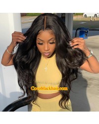 Paris-HD lace front wig Brazilian virgin human hair glueless wig 4 inch long part Pre plucked hairline