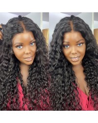Lucy10-Wear and Go Wig Virgin Human Hair Pre Cut HD Lace Wig deep wave