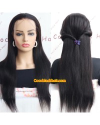 Lucy14-Wear and Go Wig Virgin Human Hair Pre Cut HD Lace Wig Light Yaki 