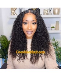 Lucy07-Wear and Go Wig Virgin Human Hair Pre Cut HD Lace Wig spiral curl