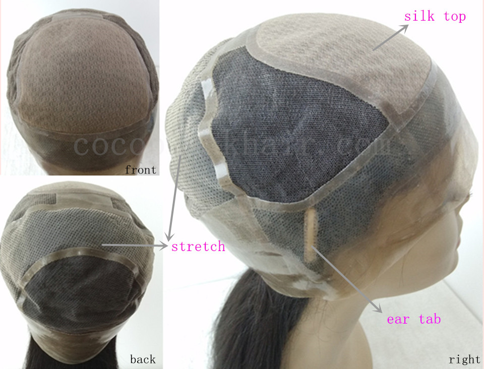 Macy- Top Quality Virgin Human Hair Full Lace PU Wigs Silicone Cap ...